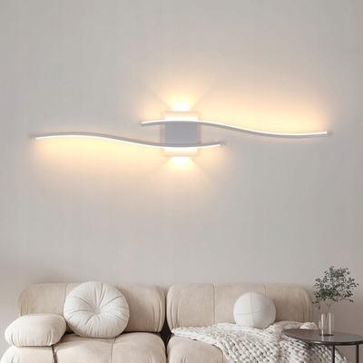 Moderne 3000k led lineare weiße Wandleuchte für Wohnzimmer 3100lm Image