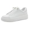 Slip-On Sneaker MARCO TOZZI, Damen, Gr. 37, weiß, Lederimitat, unifarben, sportlich, Schuhe, Freizeitschuh, Halbschuh, Schnürschuh mit seitlichem Logoschriftzug