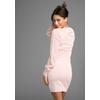 Strickkleid LAURA SCOTT, Damen, Gr. 42, N-Gr, rosa, Feinstrick, Obermaterial: 50% Baumwolle, 50% Polyacryl, Ajourstrickmuster, unifarben, feminin, figurbetont extrakurz, V-Ausschnitt, Langarm Rippbündchen, Kleider, mit hübschen Ajourstrickärmeln