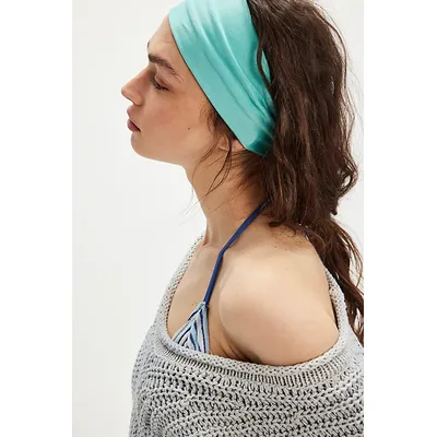 Soft Glam Headband at Free People in Jade Summer