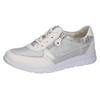 Keilsneaker WALDLÄUFER "K-JENNY", Damen, Gr. 5,5 (38,5), bunt (silberfarben, weiß), Nappaleder, Nubukleder, metallic, sportlich, Schuhe, Schnürschuh, Halbschuh, Freizeitschuh in Komfortweite K-Weite