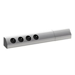 BACHMANN CASIA 4x Schutzkontakt UTE, Edelstahl Image