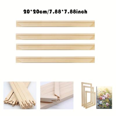 TEMU 1 Set Of Wooden Frame Diyt 4 Up The Wooden Frame Oil Painting Wooden ( Box Packaging)