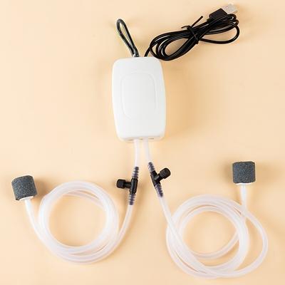 TEMU Usb Pump, Home Oxygen Pump, Mini, Silent, Dual Hole, Adjustable , Outdoor Fishing Fish , Small And For Fish, Shrimp, Crab, Turtle, , Without Battery