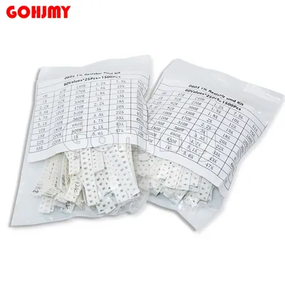 1500 teile/satz 60 Werte x 25 Stück smd 1% Widerstände sortiert Set 0r-10m Ohm hochpräzises Image