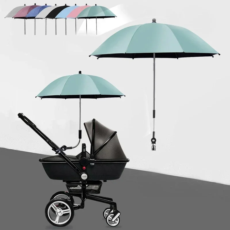 UV-Schutz Kinderwagen Regenschirm mit Klemme Universal Sonnenschutz Regenschutz Kinderwagen Abdeckung Regenschirm Kinderwagen Zubehör