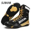 Hohe Qualität Mann Boxen Stiefel Größe 36-46 High Top Wrestling Schuhe Für Mann Unisex Nicht-Slip