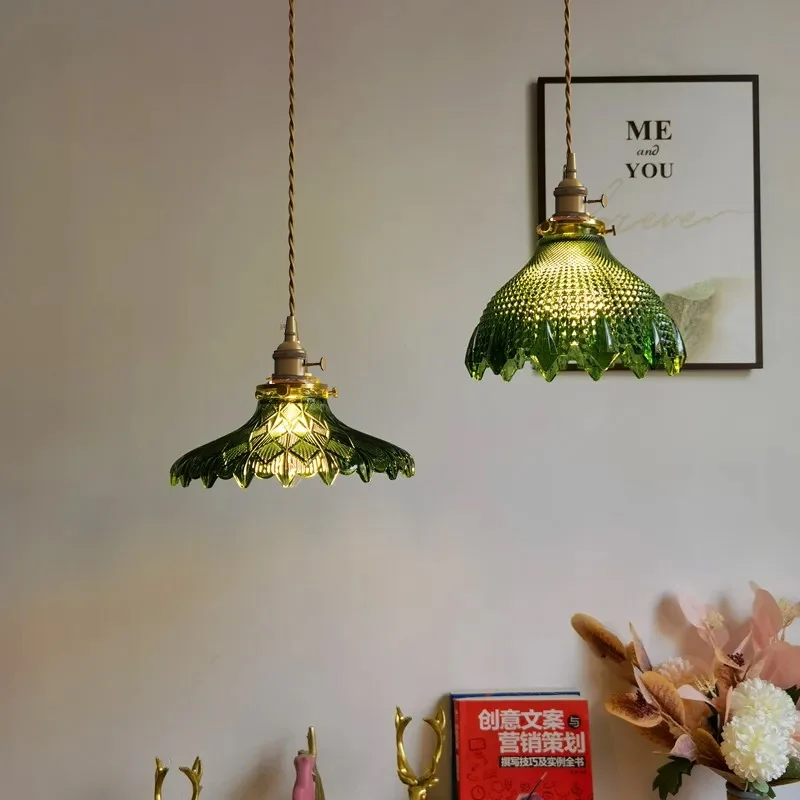 Moderne Glas Pendel leuchte Esszimmer Retro Kronleuchter kreative hängende Licht transparenten Lampen schirm für Restaurant Lampe Decke kinderzimmer deckenlampen deko wohnzimmer luxus pendelleuchten