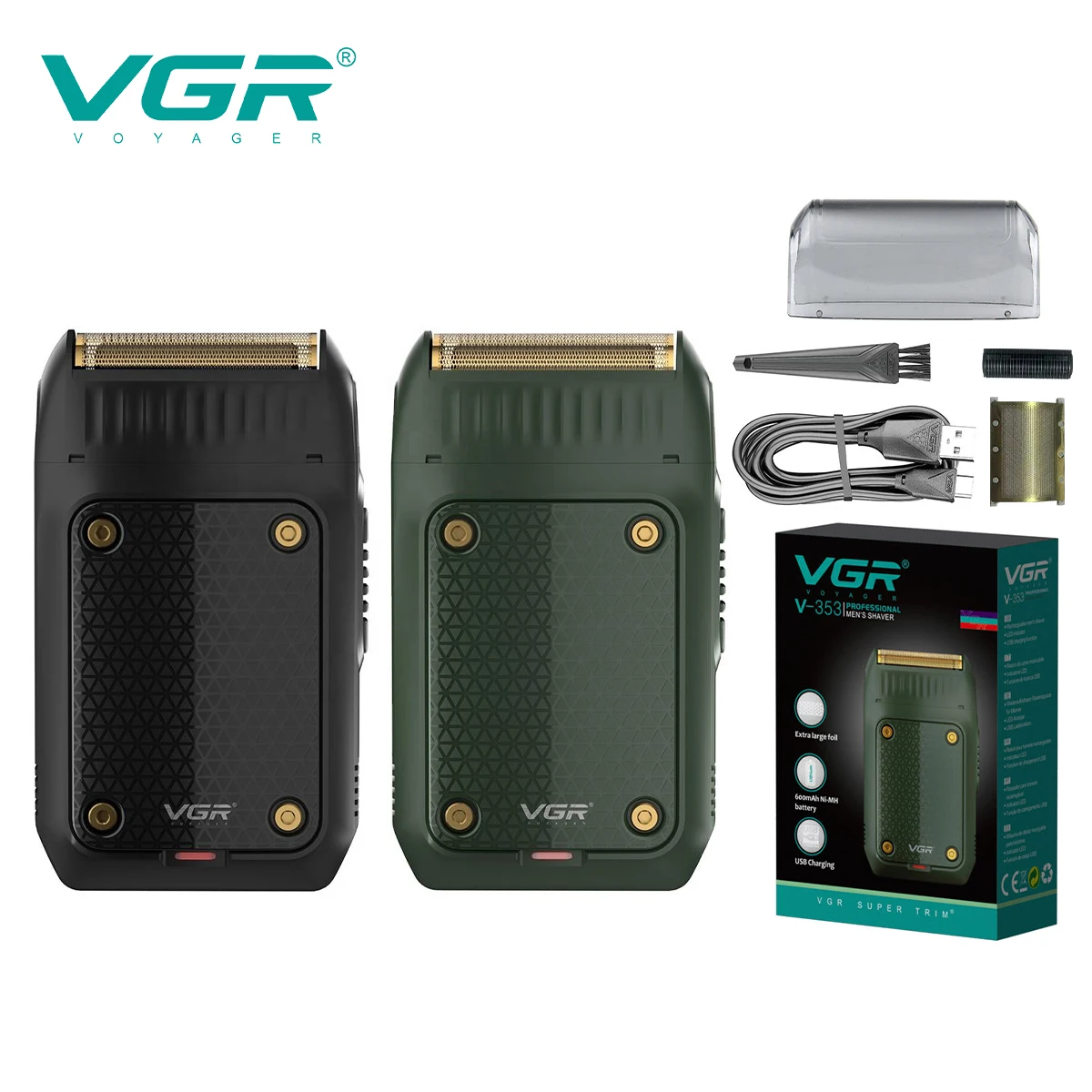 Vgr 353 rasierer elektro rasierer profession eller haars ch neider wiederauf ladbare rasierer tragbarer barts ch neider mini haar rasierer für männer Image