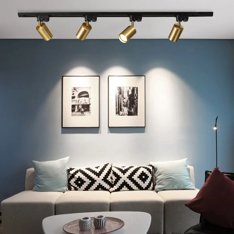LED-Schiene Stadtbahn Gu10 Aluminium Decken leuchte moderne Gold Tracking Leuchte Bekleidungs geschäft Scheinwerfer Decken leuchten deckenleuchte lampe wohnzimer wandleuchte pendelleuchte kinderzimmer