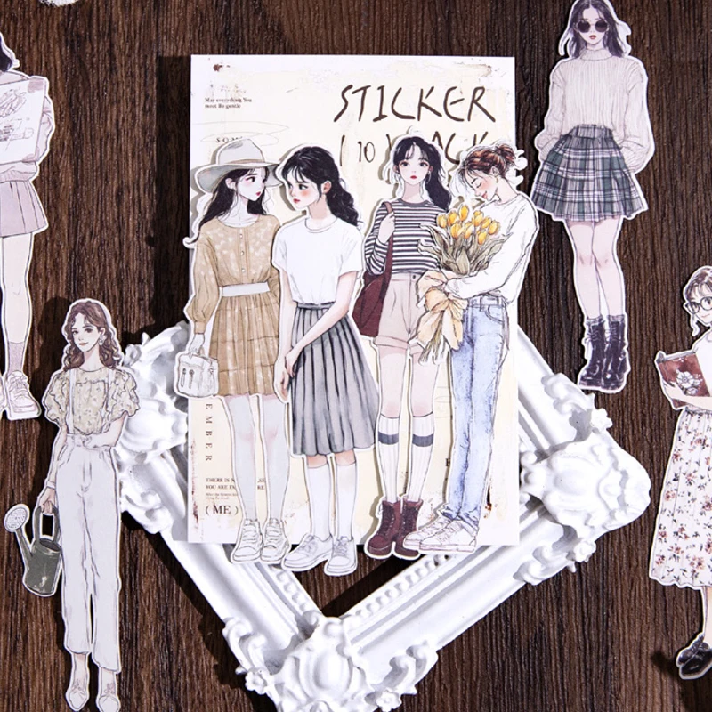 Mr. Paper 2Style 30 Teile/beutel Frosty White Overture Serie Laser Sticker Pack DIY Handbuch Kreatives Material Dekorative Aufkleber Image