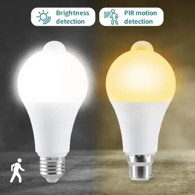 2 stücke LED PIR Motion Sensor Birne E27 6W 9W 12W 15W 18W 20W 220V Menschliches Induktion Lampen Lampe Weiß/Warmweiß Für Garage Schlafzimmer