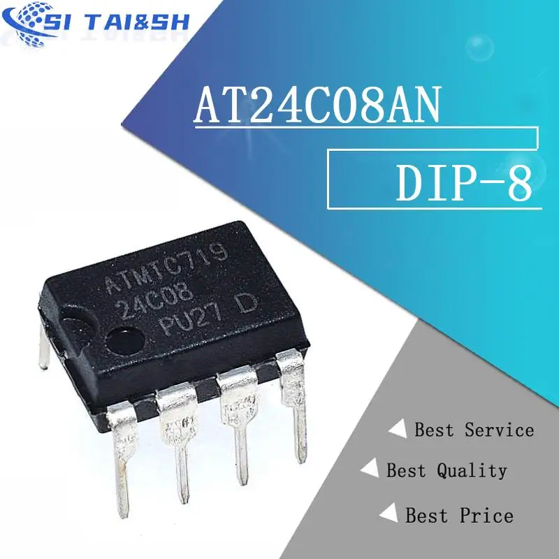 10 stücke at24c256 dip-8 24 c256 at24c256n dip at24c01 at24c02 at24c04 at24c08 at24c16 at24c32 at24c64 at24c128 24 c04 24 c16 24 c64 Image