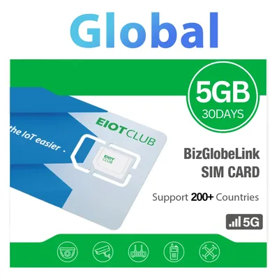 EIOTCLUB Internationale SIM-Karte – 5 GB 30 TAG, Hochgeschwindigkeits-5G/4G Global Travel SIM, globale Abdeckung über 200 Länder, keine Vertragsgebühr