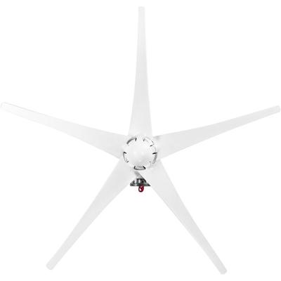 Meterk - Kleine Windkraftanlage mit Controller Typ S-12V 5 Flügel maximal 1200W (weiß) Image