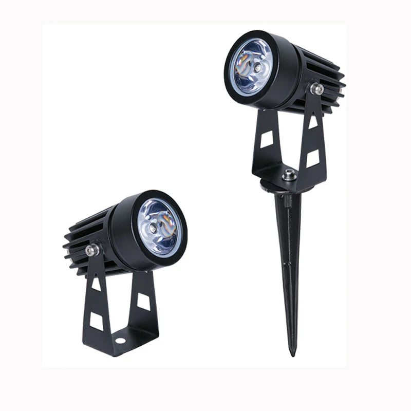 1W 3W LED éclairage de jardin extérieur pointe pelouse lampe éclairage étanche lumière LED jardin chemin projecteurs AC110V 220V DC12V