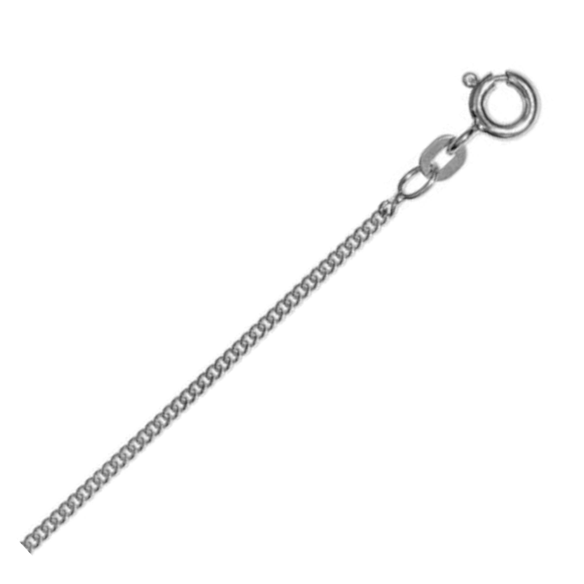 Goldkette ONE ELEMENT "Halskette aus 333 Weißgold Ø 1,4 mm" Gr. 45, silber, Halsketten, Damen, 45, Weißgold 333, Damen Gold Schmuck Panzerkette Image