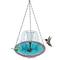 hängendes Vogelbad mit Solar-Springbrunnenpumpe, Vogelbad für draußen, Solar-Vogelbad, multifunktionales Becken, Kolibri-Futterspender für Vögel, für Hinterhof, Terrasse, Garten, Hofdekoration