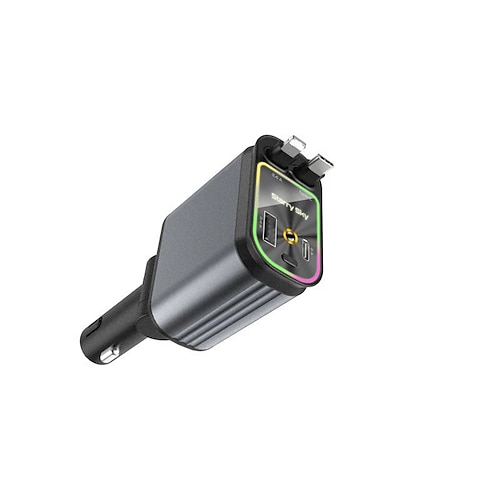 4-in-1-Autoladegerät mit Sternenlichtfunktion für das Autodach, 100 W, USB-Typ-C-Anschlüsse, superschnelles Autotelefonladegerät, Autoadapter für das iPhone
