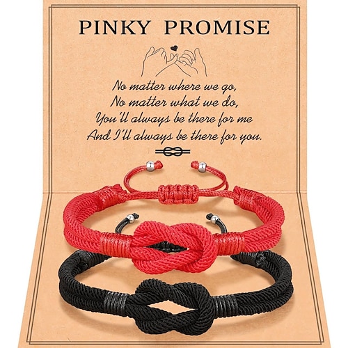 verstellbare Seil-Paararmbänder für Männer, Freund, Freundin, Seelenverwandte, Ehemann, Ehefrau, Jahrestag, Valentinstag, Geburtstag, Weihnachtsgeschenk für Sie und Ihn Image