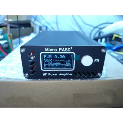 New Micro PA50+ (PA50 Plus) 50W 3.5MHz-28.5MHz 1.3inch OLED Screen Intelligent Shortwave HF Power