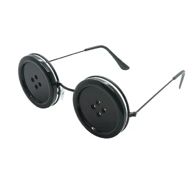 1/2PCS Button Eyes Glasses Eyewear Cosplay for Halloween Costume Accessory Party Favor Eyewear