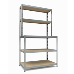 TKT Schwerlastregal Steckregal 180x100x60/30 3+2cm 175/100kg 5Böden Work System Image