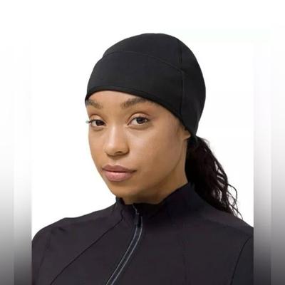 Lululemon Accessories | Lululemon Run For It All Beanie Running Cap Light Women’s Black Hat One Size | Color: Black | Size: Os