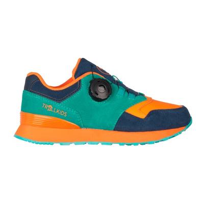 Trollkids - Kid's Kristiansand Sneaker - Freizeitschuhe 35 | EU 35 grün/ sahara sunset Image