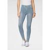 Jogg Pants ARIZONA "High Waist", Damen, Gr. 48, N-Gr, blau (light blau w), Jersey, Obermaterial: 62% Baumwolle, 28% Polyester, 10% Elasthan, Basic, skinny fit knöchellang, Jeans, extra-eng geschnitten, knöchellange Beinform, hoher Bund