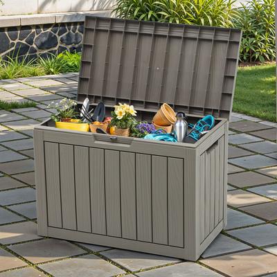 45 Gallon Deck Box, Outdoor Storage Box for Patio Cushions, Outdoor Tools - 45 Gal