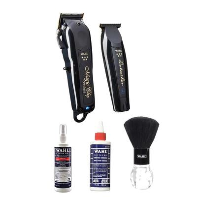Wahl Professional Cordless Barber Combo 3025397 Set With Oil, Disinfecting Spray & Neck Brush