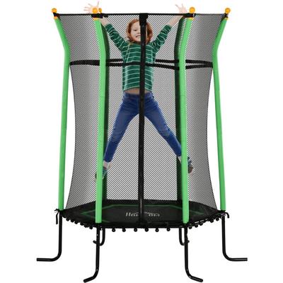 HOMCOM Kinder Trampolin Ø163,5 cm, Indoor Trampolin mit Sicherheitsnetz Randabdeckung Gummiseil, Image