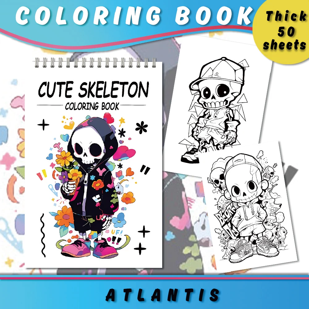 Livre de coloriage anti-stress pour adultes, livre à spirale 50 feuilles 8,3x5,5 pouces, peut être utilisé comme cadeau d