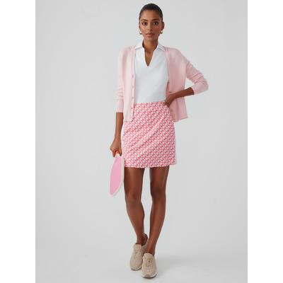 J.McLaughlin Women's Palm Spring Skort in Midi Mod Collage Pink/Orange, Size XS | Nylon/Spandex/Catalina Cloth