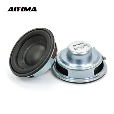 AIYIMA 2Pcs 50MM Portable Speaker 4 Ohm 5W Subwoofer Bass Multimedia Sound Amplifier Speaker Home