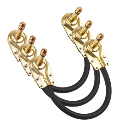 Miwayer 3/6PCS Guitar Patch Cables 1/4 Guitar Effect Pedals Cable Right-angle Plug Guitar Instrument
