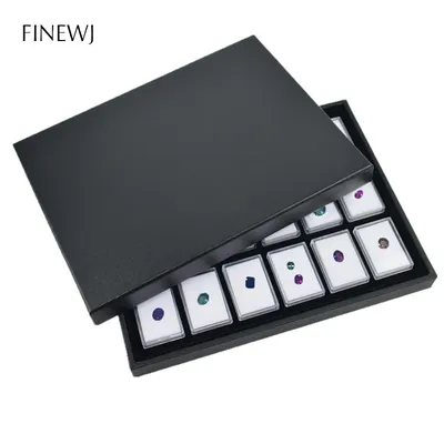 Transparent Loose Diamond Display Box White Foam Novel Pendant Gemstone Jewelry Storage Tray Gems