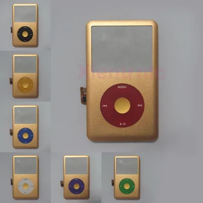 For iPod 6th Classic Gold Front Cover golden panel with clickwheel flex cable Housing kit for
