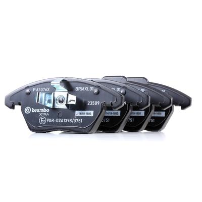 BREMBO Bremsbelagsatz VW,AUDI,SEAT P 61 076X 425323,425344,425488 5K0698151C,E172150,E172359,5K0698151A,8X0698151,1611457880,1617274580,425343 Image