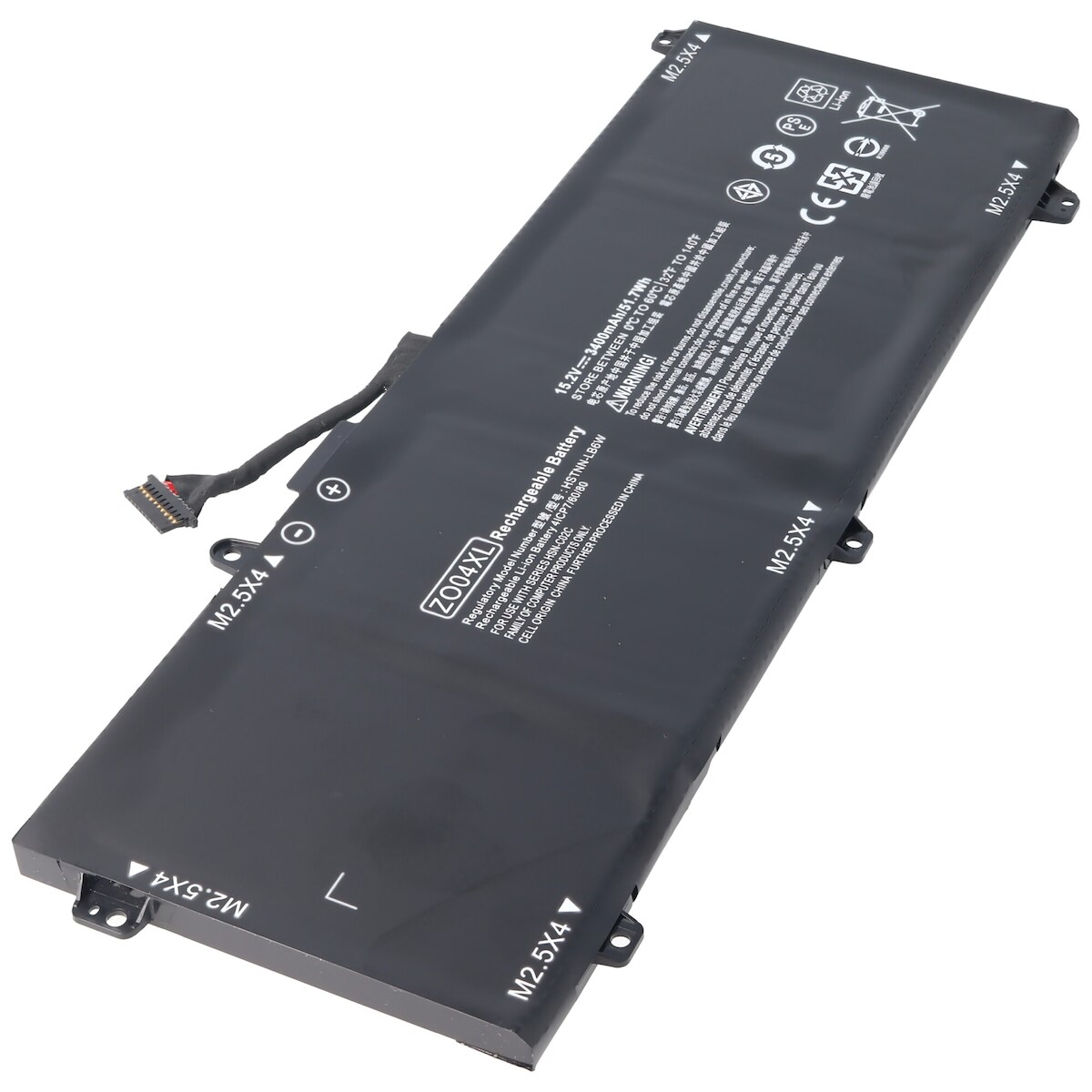 AccuCell Akku passend für HP ZBook Studio G3, Li-Polymer, 15,2V, 3400mAh, 51,7Wh, built-in ohne Werkzeug Image