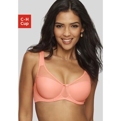 Minimizer-BH NUANCE, Damen, Gr. 80, Cup F, orange (pfirsich), Netz, Microtouch, Obermaterial: 71% Polyamid, 29% Elasthan