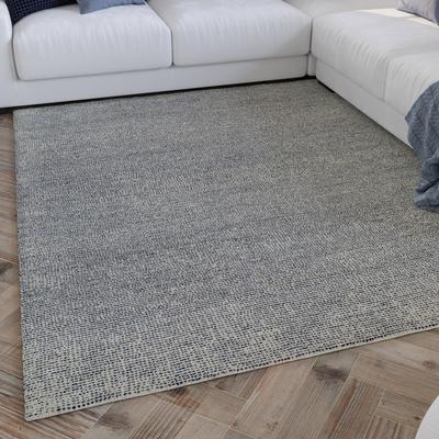 Teppich WECON HOME "Hamptons THIRTYTWO", blau, B:110cm H:15mm L:170cm, Polyester, Teppiche, Läufer, Kurzflor, Wohnzimmer, Schlafzimmer, elegant, robust, Linien Image
