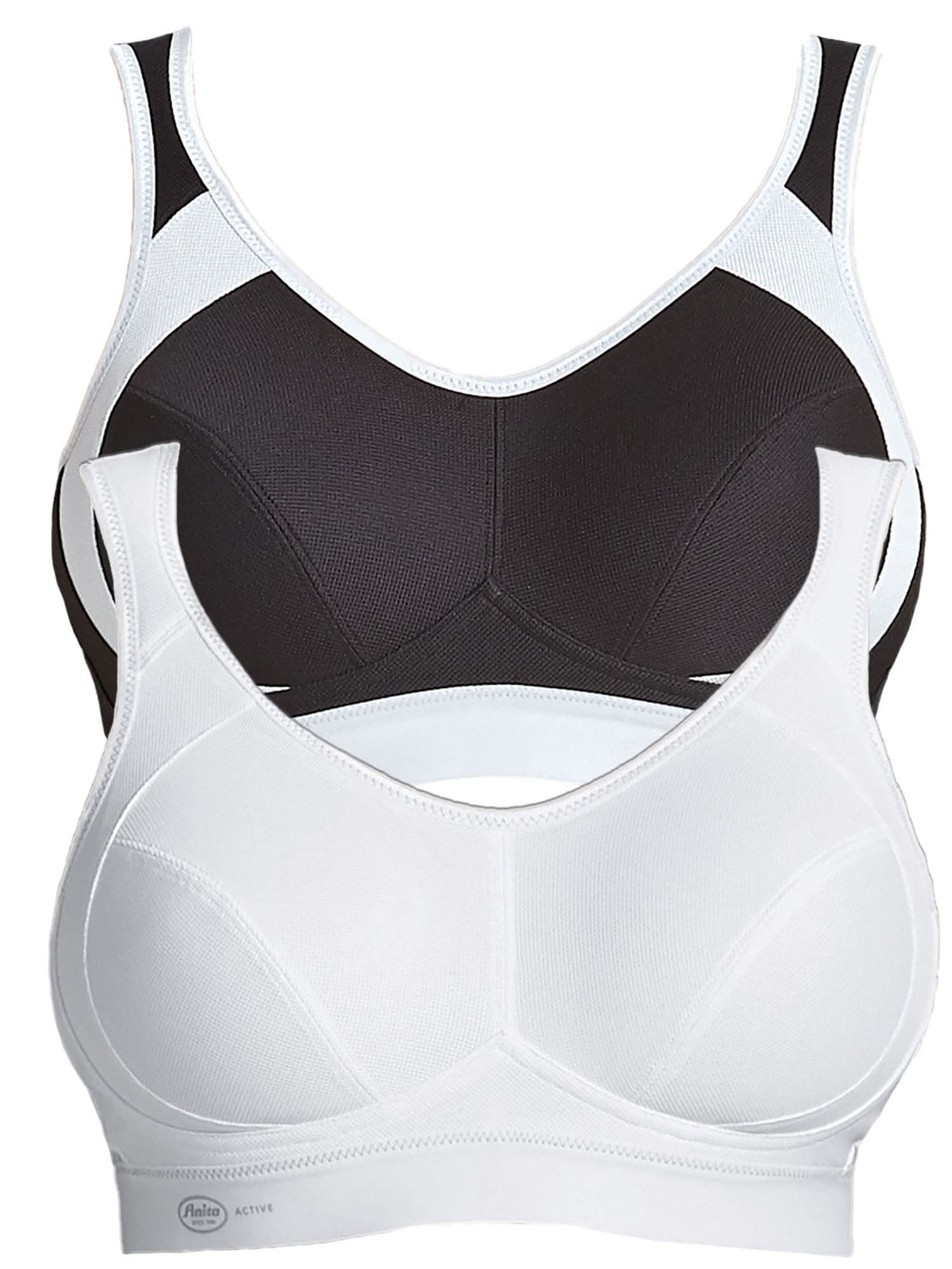 Sport-BH ANITA "Sport BH extreme control", Damen, Gr. 95, Cup H, bunt (schwarz weiß), Stoff, Obermaterial: 76% Polyester PES. 19% Polyamid PA. 5% Elasthan EL., BHs Sport-BH Image