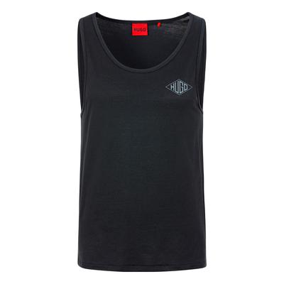 Tanktop HUGO UNDERWEAR, Herren, Gr. S (48), schwarz, Single Jersey, Obermaterial: 50% Baumwolle, 50% Modal, unifarben, casual, regular fit, Rundhals, ohne Ärmel, Tops, mit HUGO Druck Image