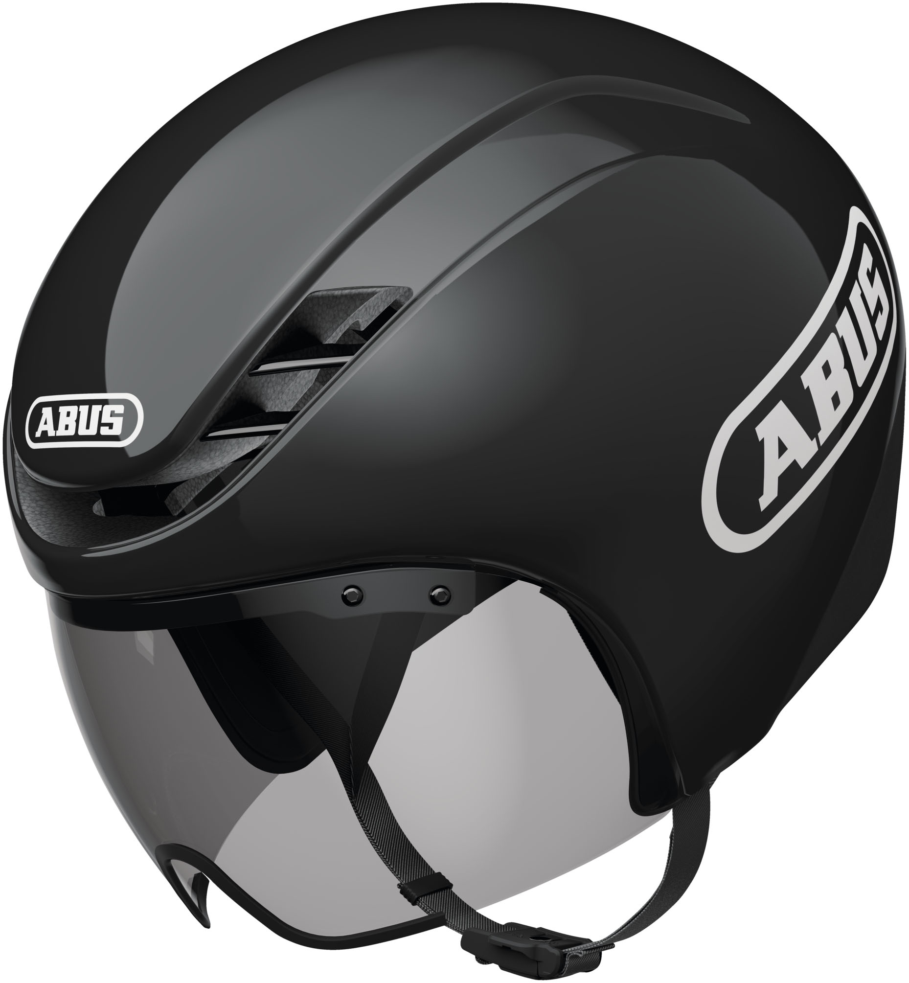 Fahrradhelm ABUS "GAMECHANGER TT 1.1" Gr. M, schwarz (schwarz (shiny schwarz)), Helme, M Kopfumfang: 52cm - 58cm Image
