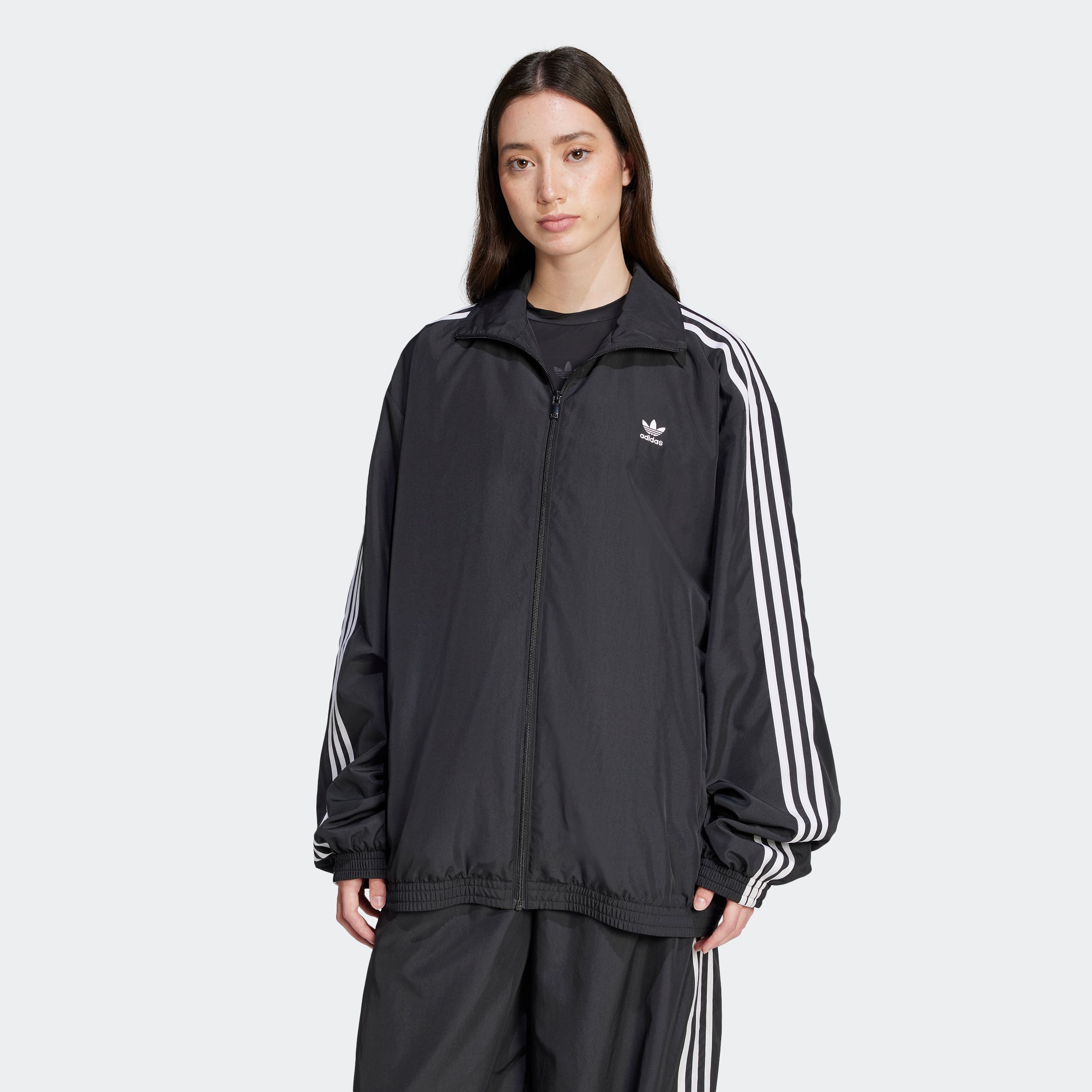 Trainingsjacke ADIDAS ORIGINALS "FB OS TT", Damen, Gr. L, schwarz, Obermaterial: 100% Polyester, Sportlich, Jacken Image