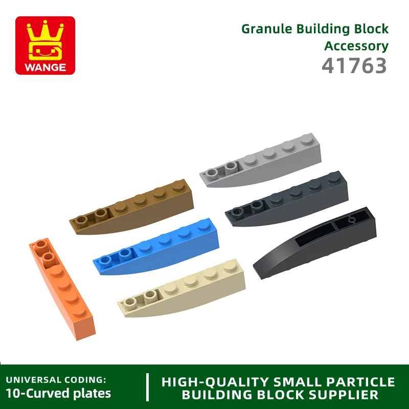 Wange 53pcs/lot 41763 6x1 rückseitig gebogene Bausteine moc Zubehör kompatibel mit Ziegeln DIY Spielzeug für Kinder Geschenk box Image