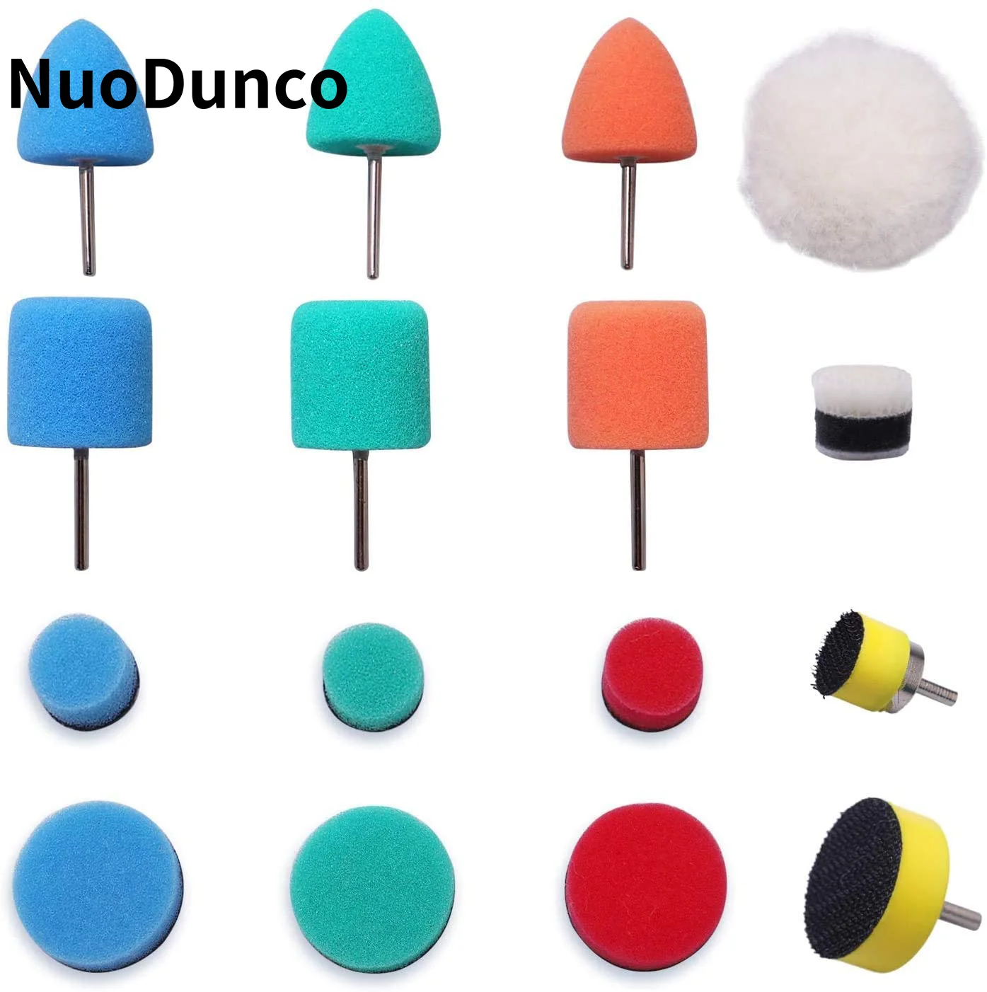 NuoDunco 16/22Pcs Polieren Pad Schwamm Mini Detail Polieren Pad Auto Polieren Wachsen Schwamm Kit für Dreh werkzeug Detail Polieren Image