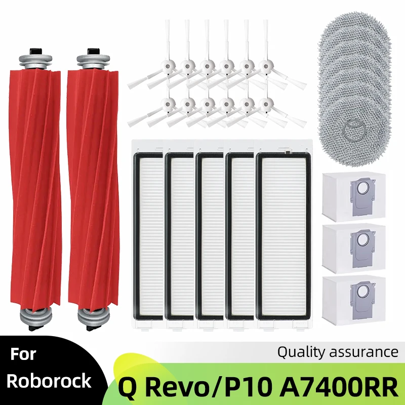 Fit Für Roborock Q Revo / Roborock P10 A7400RR Zubehör Wichtigsten Seite Pinsel Hepa-Filter Mopp Tuch Staubbeutel Ersatz ersatzteil Image